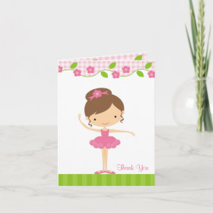 Cartões de agradecimentos da Ballerina Girl
