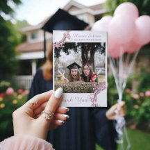 Cartões de agradecimentos da borda da silhueta de 