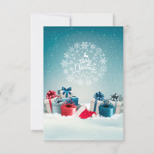 Cartões de agradecimentos da Caixa de Natal