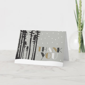 Cartões de agradecimentos da Cena de Inverno Snowy