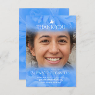 Cartões de agradecimentos da família de fotos com