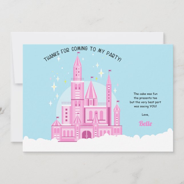 Cartões de agradecimentos da Festa de aniversário  (Frente)