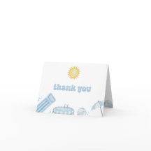 Cartões de agradecimentos da Festa Piscina Blue Bo