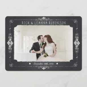 Cartões de agradecimentos da foto do casamento do