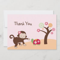 Cartões de agradecimentos da Menina Macaco