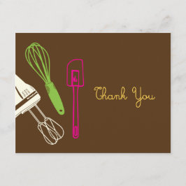 Cartões de agradecimentos da Parte Cozinhar