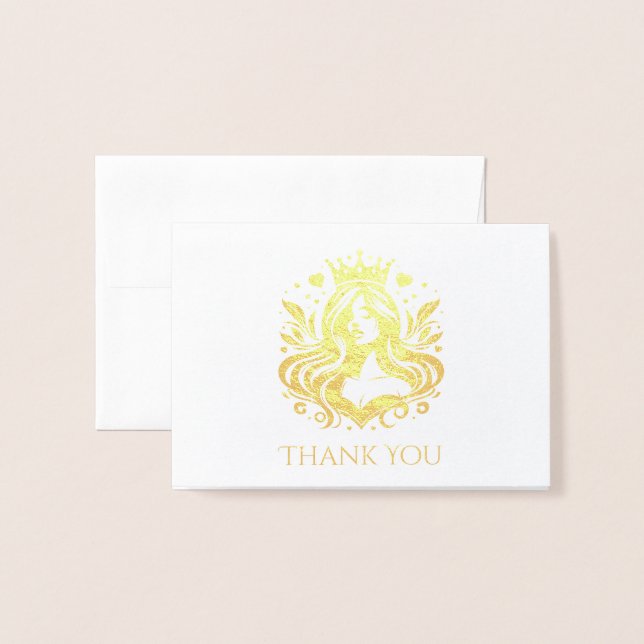 Cartões de agradecimentos da Rainha Pageant (Frente com Envelope)
