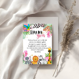 Cartões de agradecimentos da selva