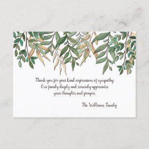 Cartões de agradecimentos da simpatia do dossel d