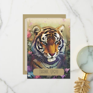 Cartões de agradecimentos da ventoinha do Tigre