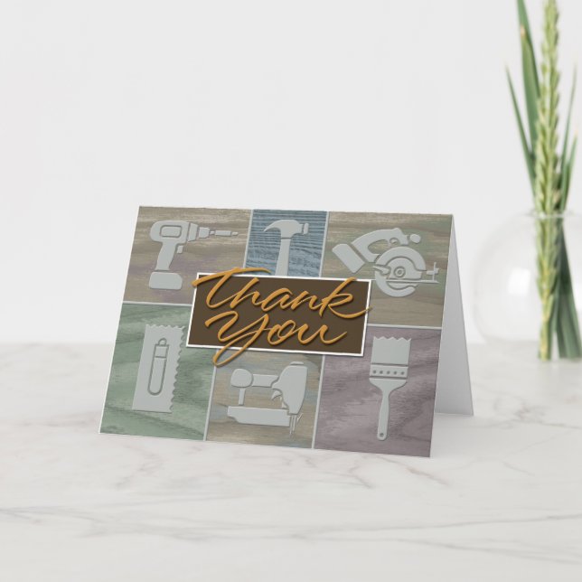 Cartões de agradecimentos das rotas de construção (Frente)