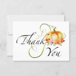Cartões de agradecimentos de abóbora doce
