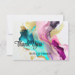 Cartões de agradecimentos de Abstrato de mármore