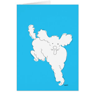 Cartões de agradecimentos de amarra de Cachorro Az