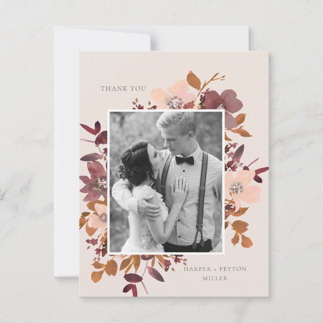 Cartões de agradecimentos De Amor De Jardim (Frente)