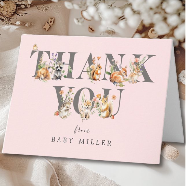 Cartões de agradecimentos De Animais Da Floresta D (Criador carregado)