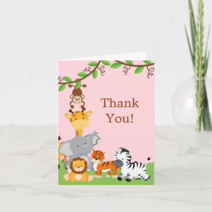 Cartões de agradecimentos de Animais da Selva da S