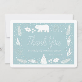 Cartões de agradecimentos de Aniversário Azul do U