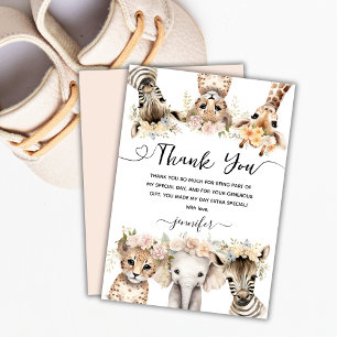 Cartões de agradecimentos De Aniversário Da Safari