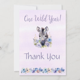Cartões de agradecimentos de Aniversário da Zebra 