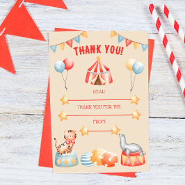 Cartões de agradecimentos de Aniversário de Animai