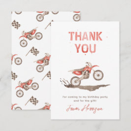 Cartões de agradecimentos de aniversário de bicicl