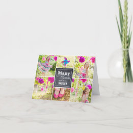 Cartões de agradecimentos de Aniversário de Colage