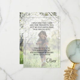 Cartões de agradecimentos de aniversário de fotos 