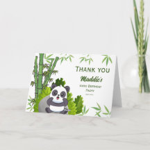 Cartões de agradecimentos de aniversário de Panda