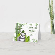 Cartões de agradecimentos de aniversário de Panda