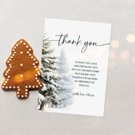 Cartões de agradecimentos de Aniversário de Winter