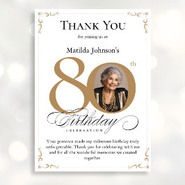 Cartões de agradecimentos de Aniversário do 80 de 