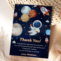 Cartões de agradecimentos de aniversário do Astron