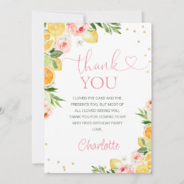 Cartões de agradecimentos de Aniversário do Citrus