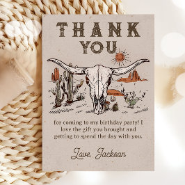 Cartões de agradecimentos de aniversário do cowboy