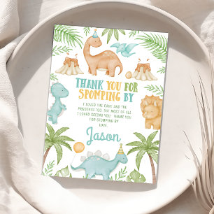 Cartões de agradecimentos de Aniversário do Dinoss