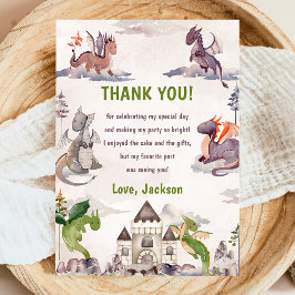 Cartões de agradecimentos de Aniversário do Dragão