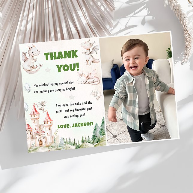 Cartões de agradecimentos de Aniversário do Dragão (Criador carregado)