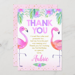 Cartões de agradecimentos de Aniversário do Flamin