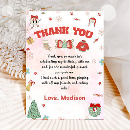 Cartões de agradecimentos de Aniversário do Natal 