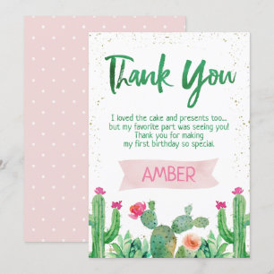 Cartões de agradecimentos de aniversário Fiesta Ca