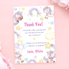 Cartões de agradecimentos de aniversário mágico do
