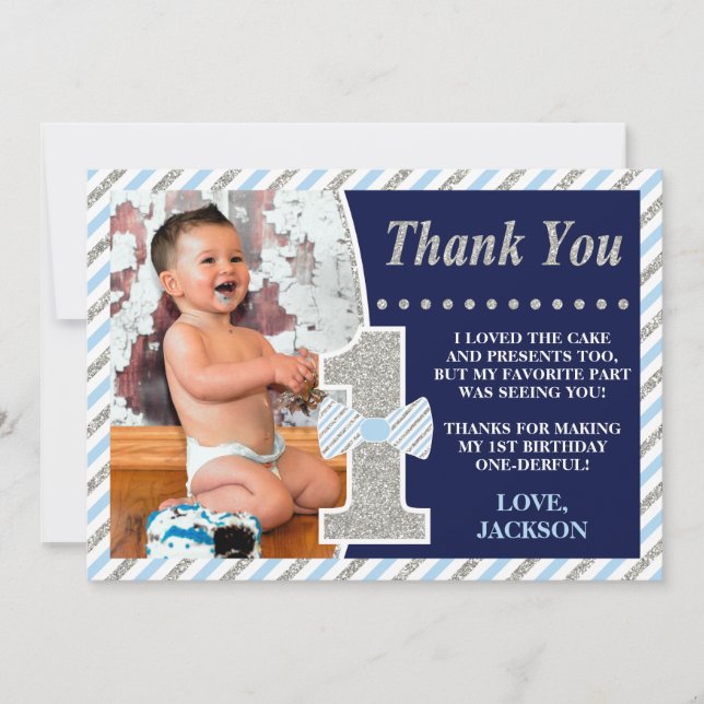 Cartões de agradecimentos de aniversário maravilho (Frente)