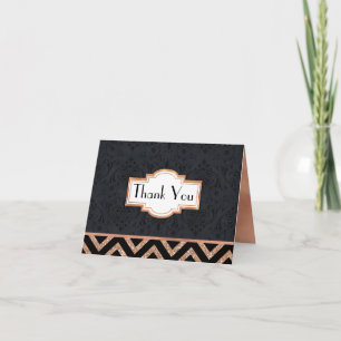 Cartões de agradecimentos de aparência Rosa e pret