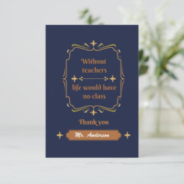 Cartões de agradecimentos de Apreciação de Profess