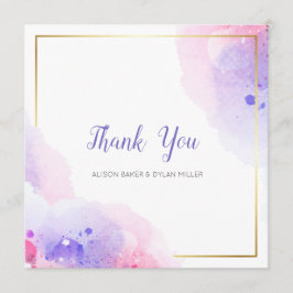 Cartões de agradecimentos de Aquarela Colorida