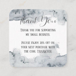 Cartões de agradecimentos de Aquarela da cinza