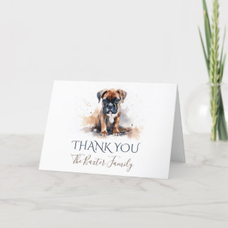 Cartões de agradecimentos de Aquarela de Boxer