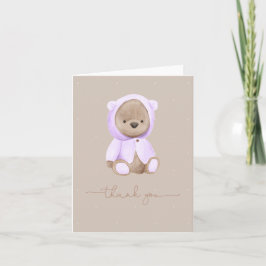 Cartões de agradecimentos de Aquarela do Urso lava