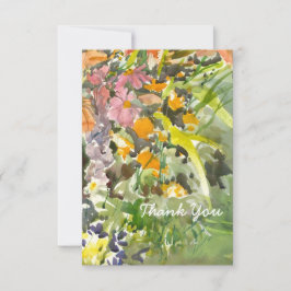 Cartões de agradecimentos de Aquarela Floral